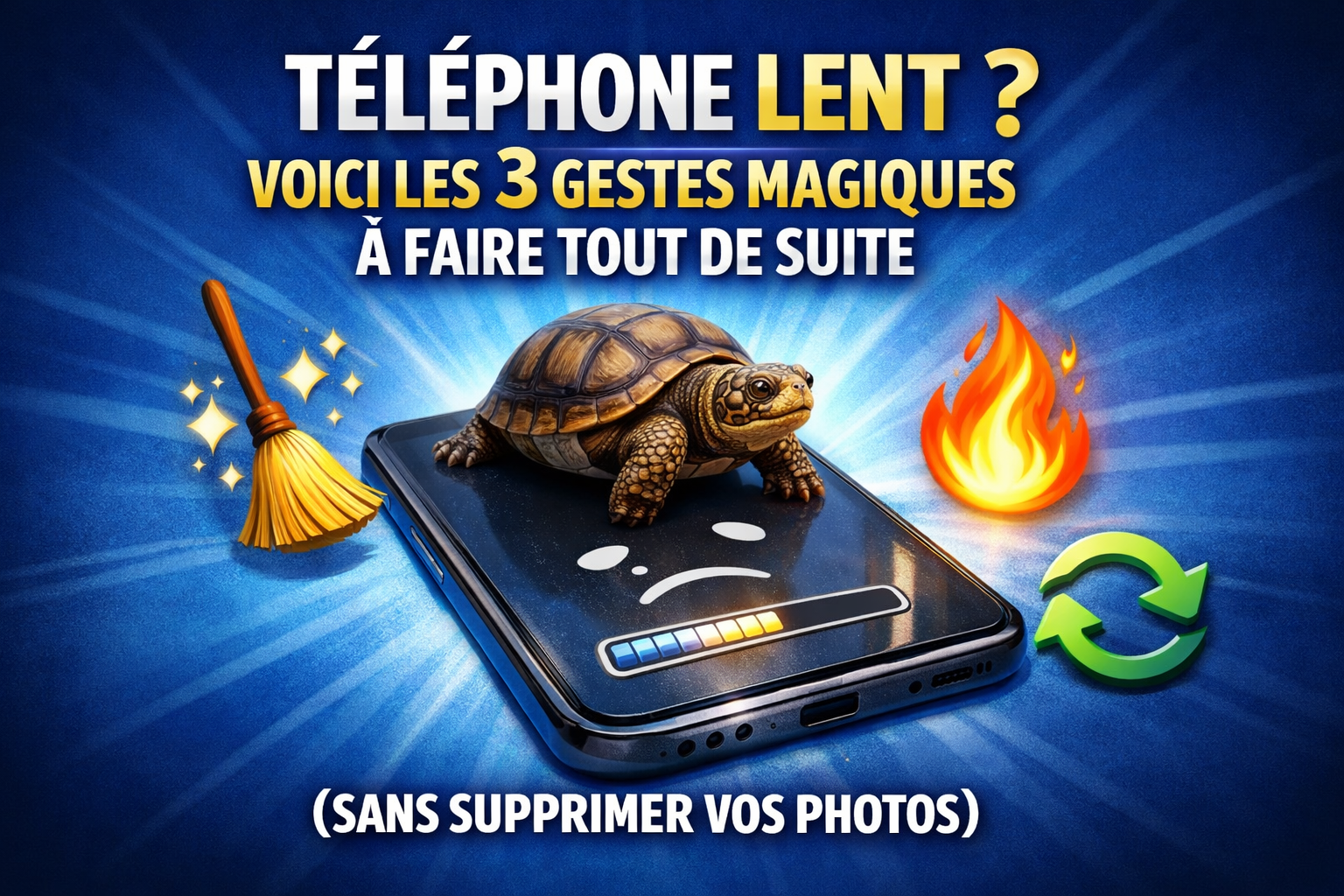 Téléphone Lent ? Voici les 3 Gestes Magiques à Faire Tout de Suite (Sans Supprimer vos Photos)
